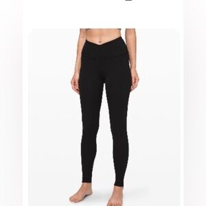 Lululemon always on leggings 28” long size 12 with crossed waist